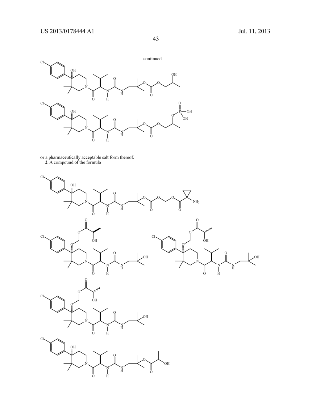 PRODRUGS OF A PIPERIDINYL DERIVATIVE AS MODULATORS OF CHEMOKINE RECEPTOR     ACTIVITY - diagram, schematic, and image 44