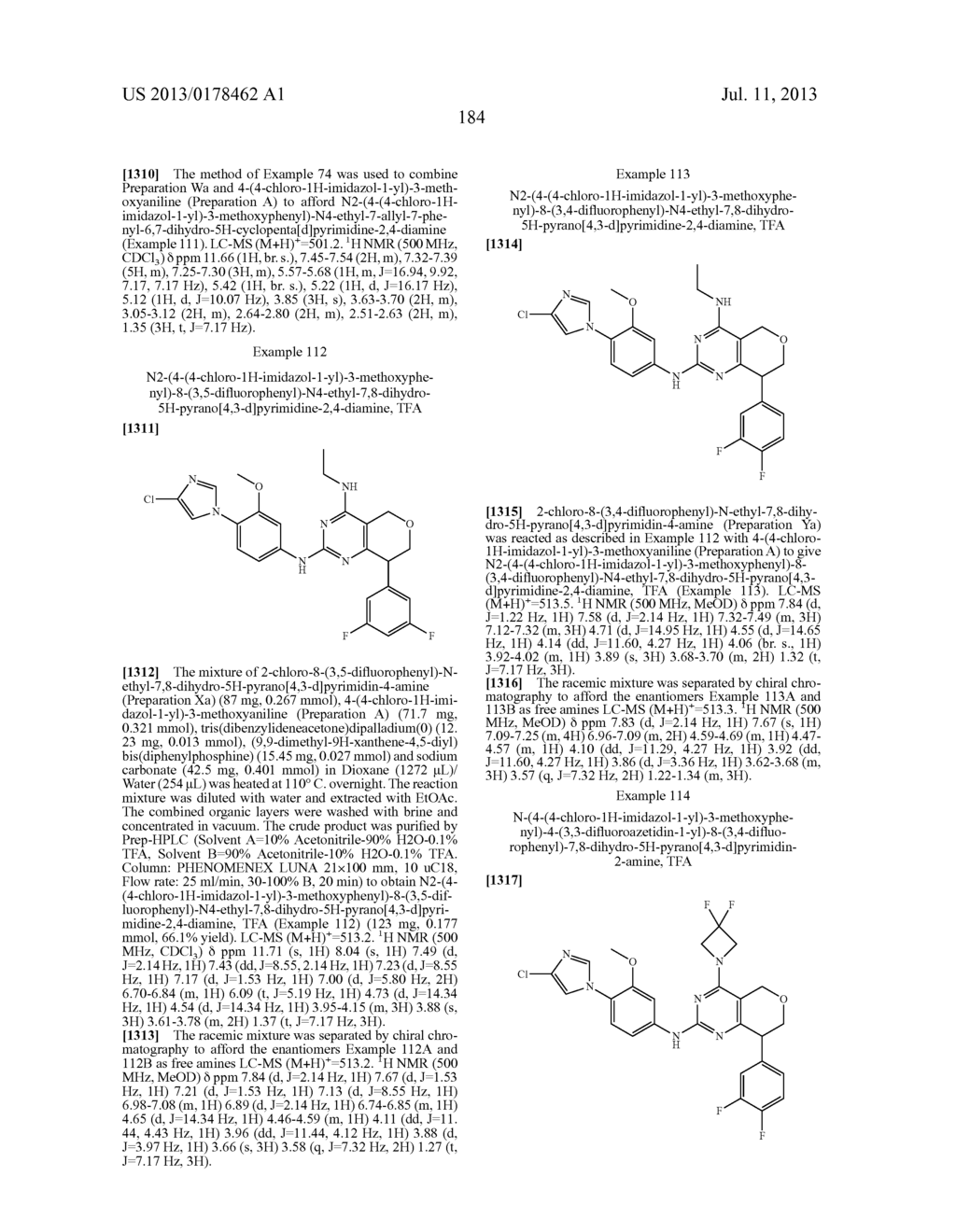 COMPOUNDS FOR THE REDUCTION OF BETA-AMYLOID PRODUCTION - diagram, schematic, and image 185