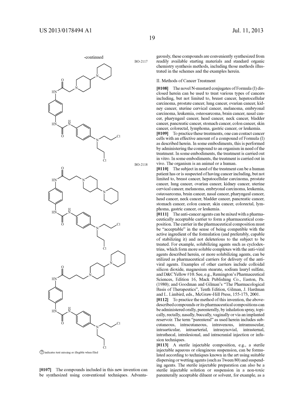 PHENYL N-MUSTARD LINKED TO DNA-AFFINIC MOLECULES OR WATER-SOLUBLE ARYL     RINGS, METHOD AND THEIR USE AS CANCER THERAPEUTIC AGENTS - diagram, schematic, and image 26