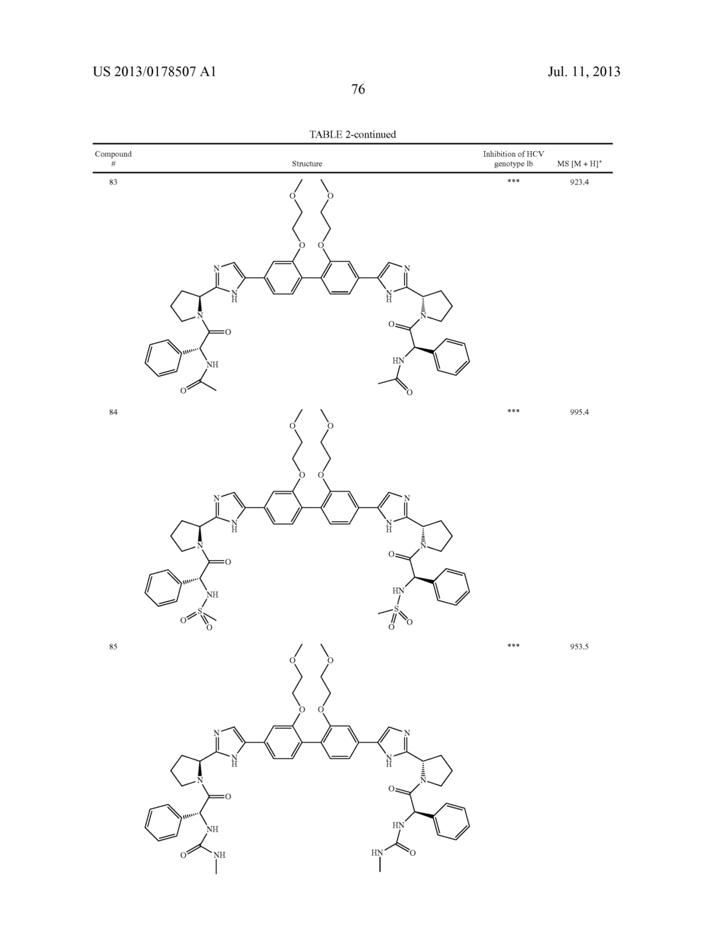 SUBSTITUTED BICYCLIC HCV INHIBITORS - diagram, schematic, and image 77