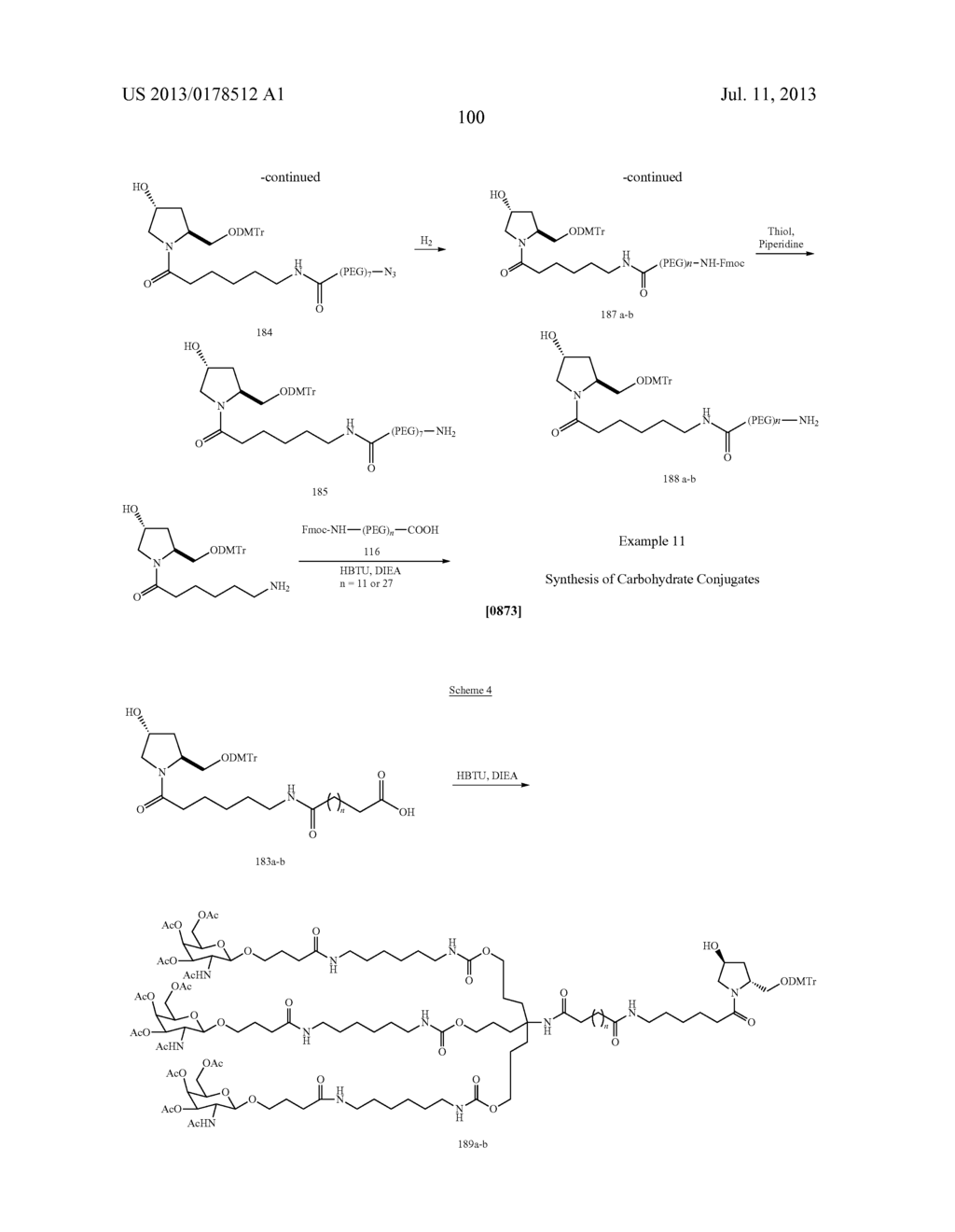 CARBOHYDRATE CONJUGATES AS DELIVERY AGENTS FOR OLIGONUCLEOTIDES - diagram, schematic, and image 143