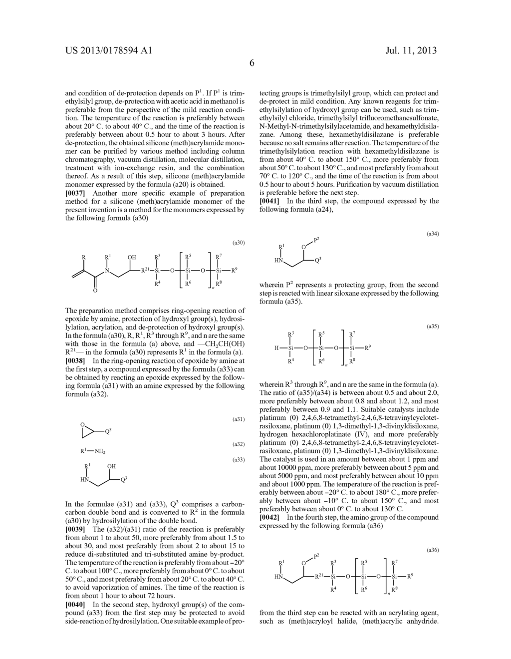 SILICONE (METH)ACRYLAMIDE MONOMER, POLYMER, OPHTHALMIC LENS, AND CONTACT     LENS - diagram, schematic, and image 08