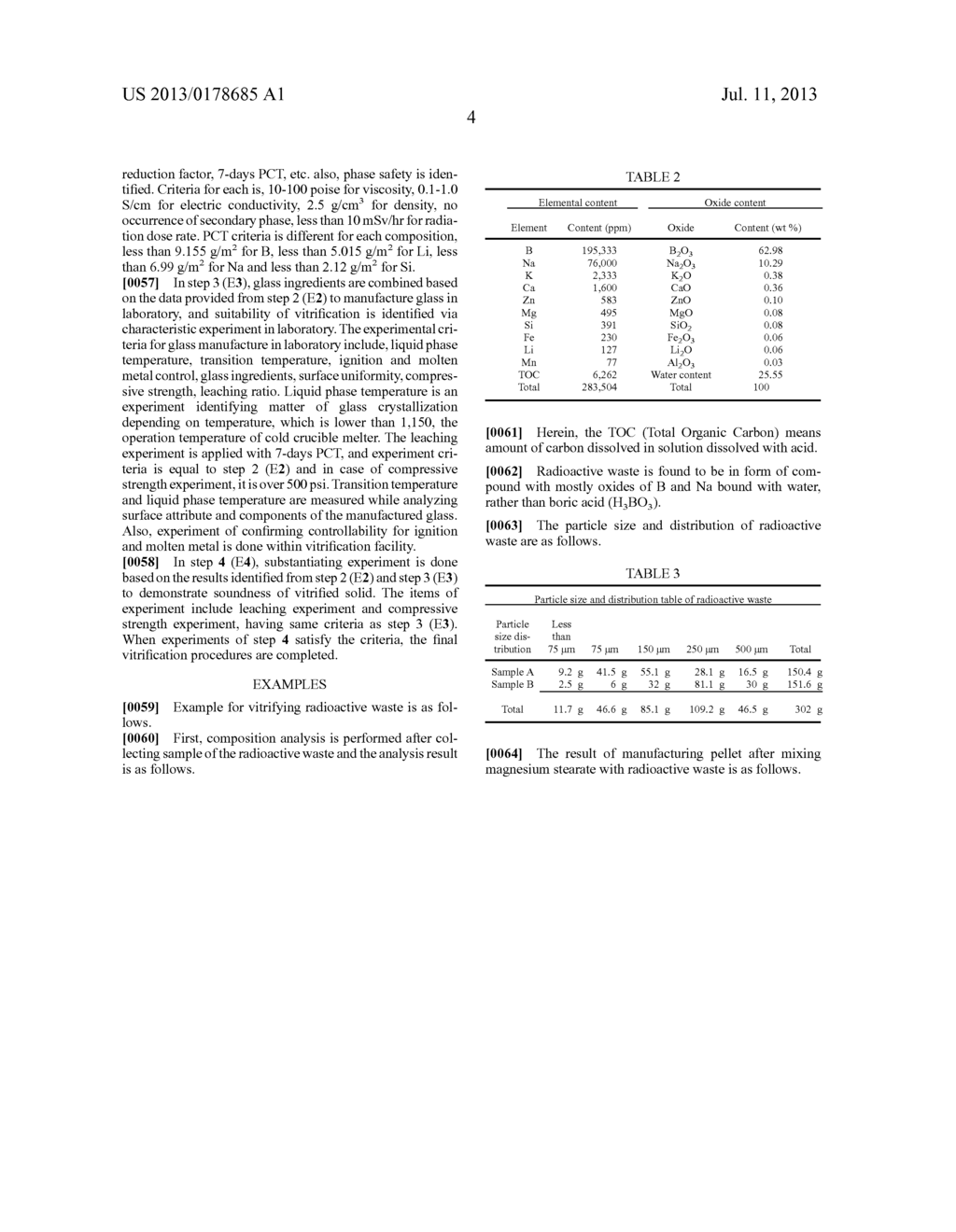 APPARATUS AND METHOD FOR THE GRANULATION OF RADIOACTIVE WASTE, AND     VITRIFICATION METHOD THEREOF - diagram, schematic, and image 12