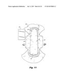 METHOD OF PACKAGING AN ABSORBENT ARTICLE AND ATTACHING THE ABSORBENT     ARTICLE TO AN UNDERGARMENT diagram and image