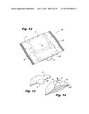 METHOD OF PACKAGING AN ABSORBENT ARTICLE AND ATTACHING THE ABSORBENT     ARTICLE TO AN UNDERGARMENT diagram and image