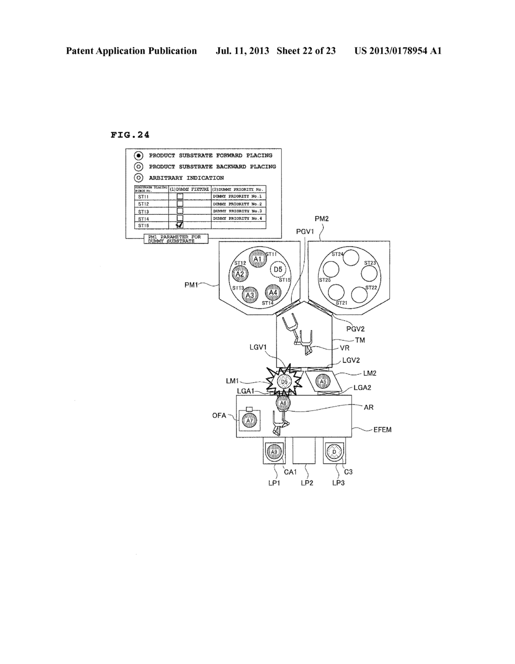 SUBSTRATE PROCESSING APPARATUS, SUBSTRATE PROCESSING METHOD,     NON-TRANSITORY COMPUTER-READABLE RECORDING MEDIUM, AND SUBSTRATE TRANSFER     METHOD - diagram, schematic, and image 23