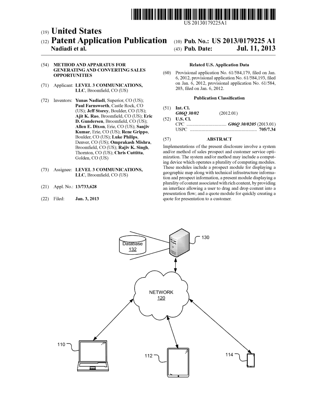 METHOD AND APPARATUS FOR GENERATING AND CONVERTING SALES OPPORTUNITIES - diagram, schematic, and image 01