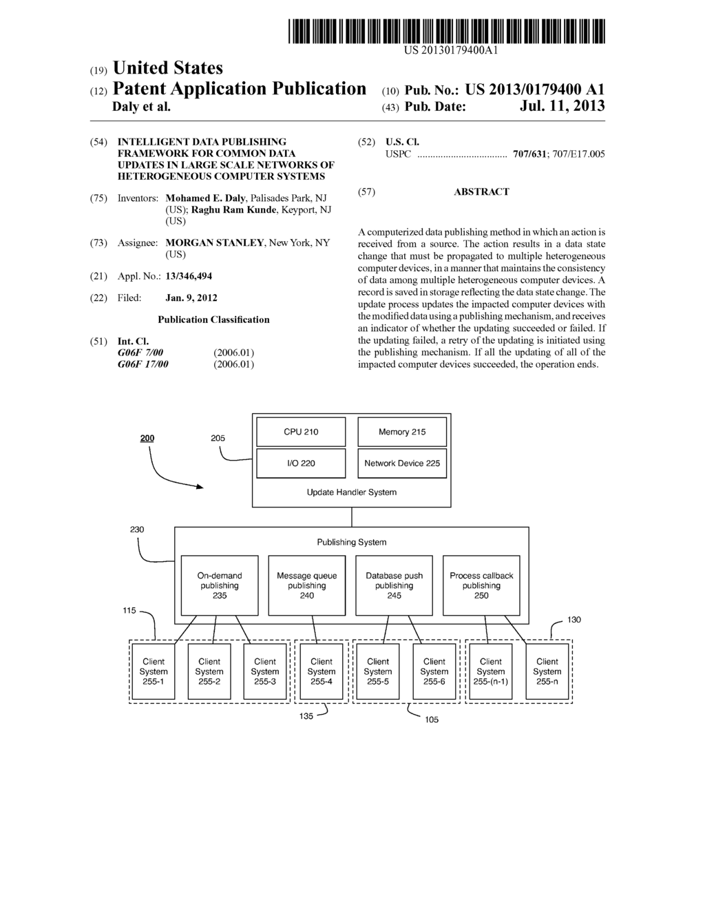 INTELLIGENT DATA PUBLISHING FRAMEWORK FOR COMMON DATA UPDATES IN LARGE     SCALE NETWORKS OF HETEROGENEOUS COMPUTER SYSTEMS - diagram, schematic, and image 01