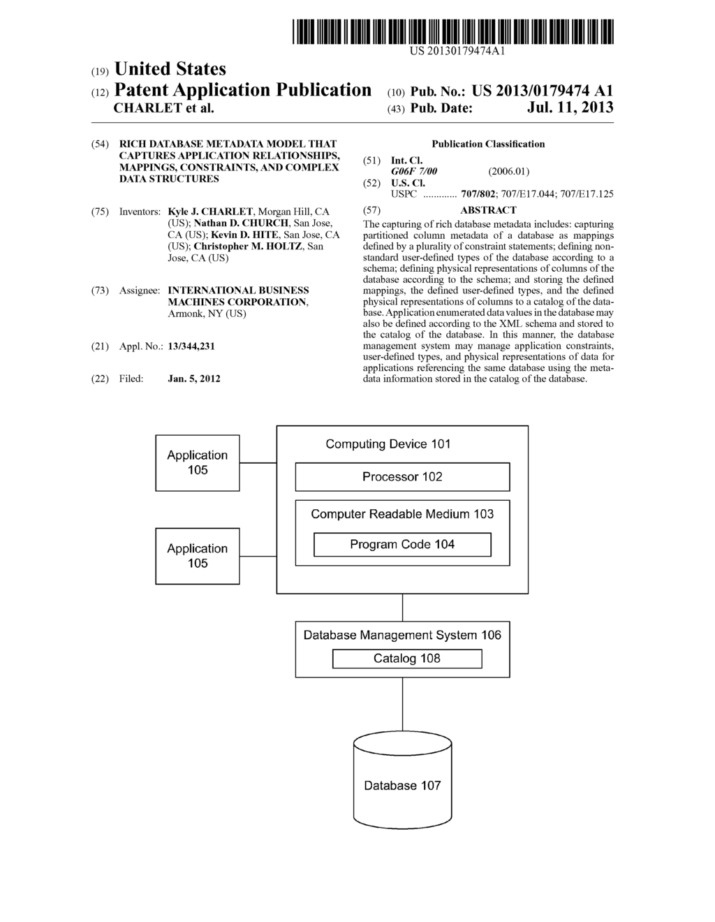 Rich Database Metadata Model that Captures Application Relationships,     Mappings, Constraints, and Complex Data Structures - diagram, schematic, and image 01