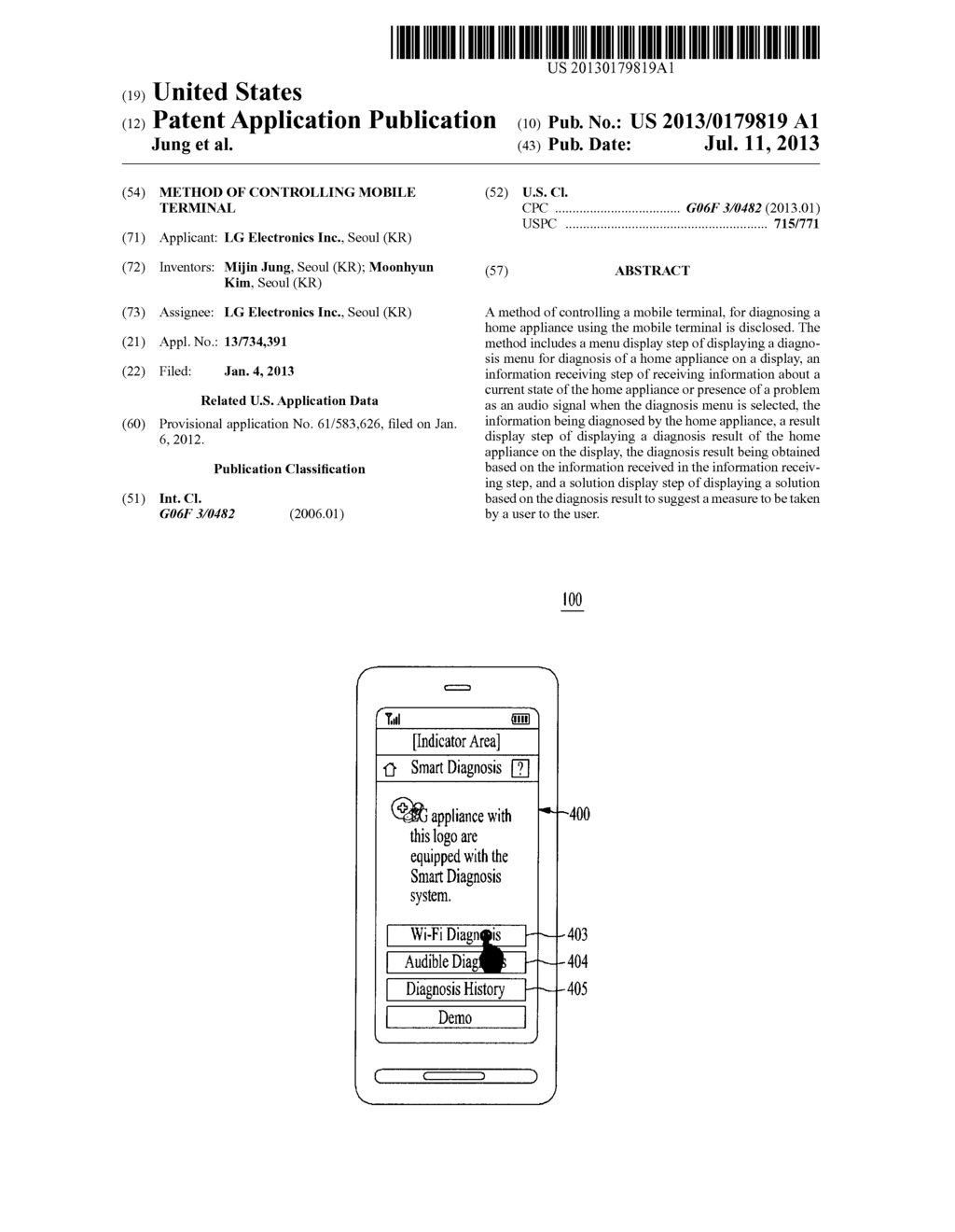 METHOD OF CONTROLLING MOBILE TERMINAL - diagram, schematic, and image 01