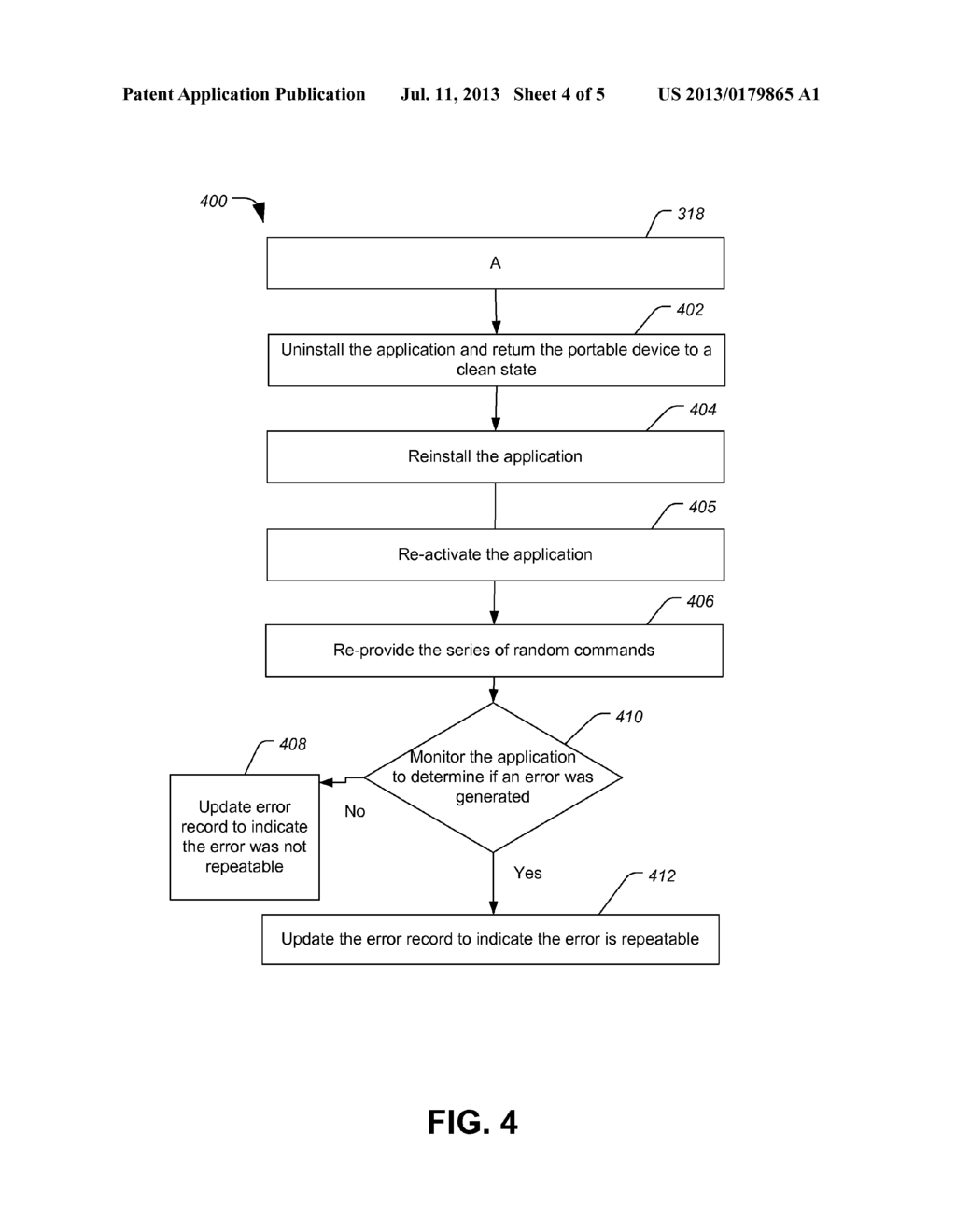 AUTOMATED ERROR CHECKING SYSTEM FOR A SOFTWARE APPLICATION AND METHOD     THEREFOR - diagram, schematic, and image 05