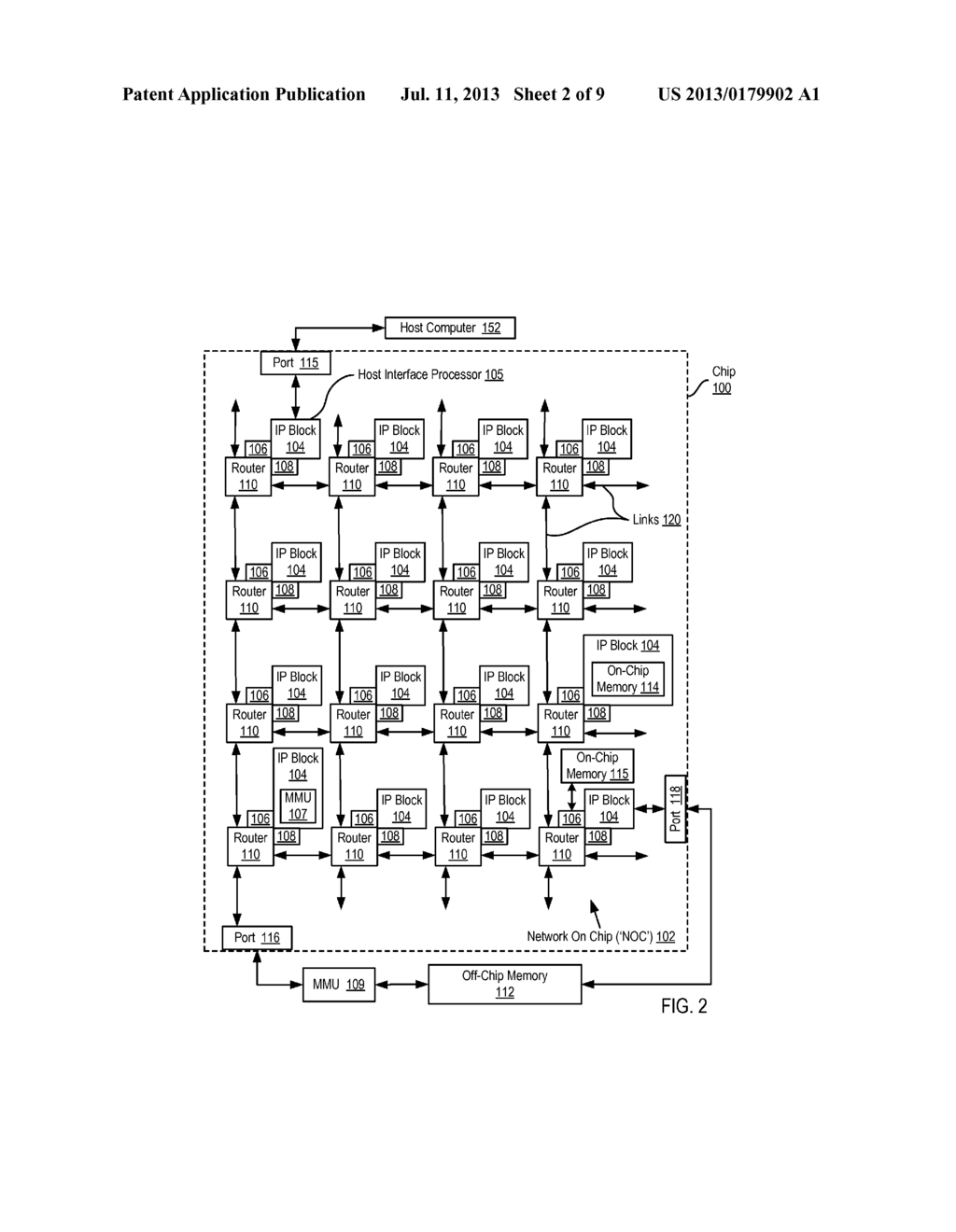 Network On Chip With An I/O Accelerator - diagram, schematic, and image 03