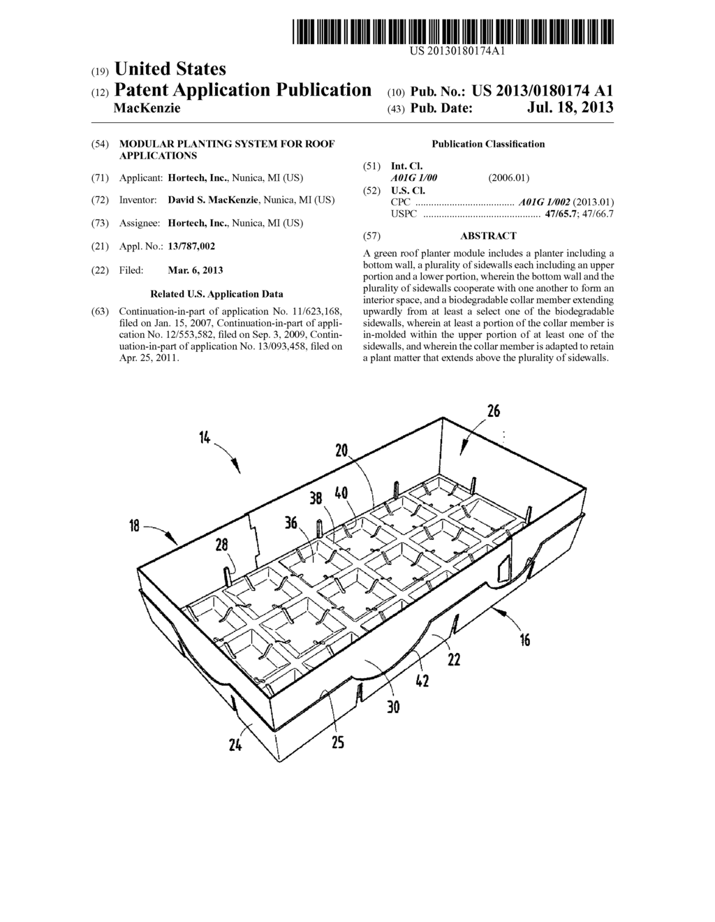 MODULAR PLANTING SYSTEM FOR ROOF APPLICATIONS - diagram, schematic, and image 01