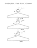 PULLOVER GARMENT HANGER ASSEMBLY HAVING HANDLE WITH FLEXIBLE TIP diagram and image