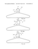 PULLOVER GARMENT HANGER ASSEMBLY HAVING HANDLE WITH FLEXIBLE TIP diagram and image