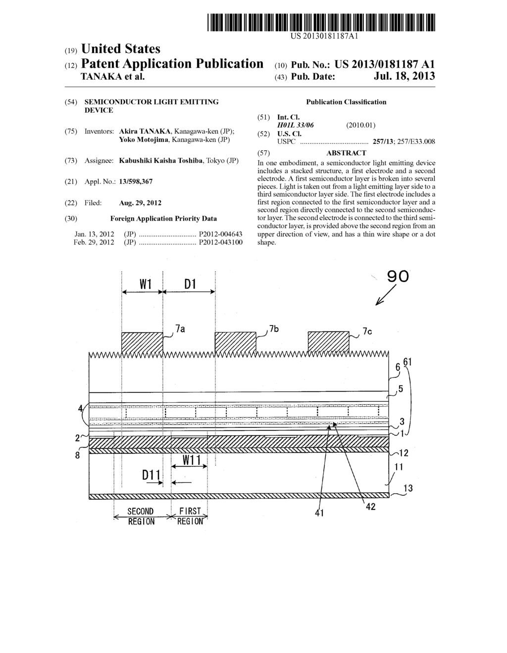 SEMICONDUCTOR LIGHT EMITTING DEVICE - diagram, schematic, and image 01