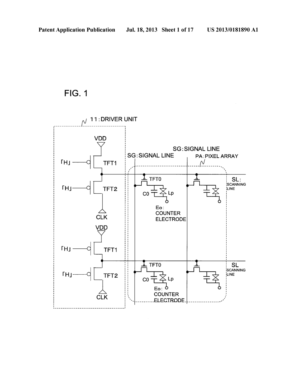 SCANNING LINE DRIVING CIRCUIT, DISPLAY DEVICE, AND SCANNING LINE DRIVING     METHOD - diagram, schematic, and image 02