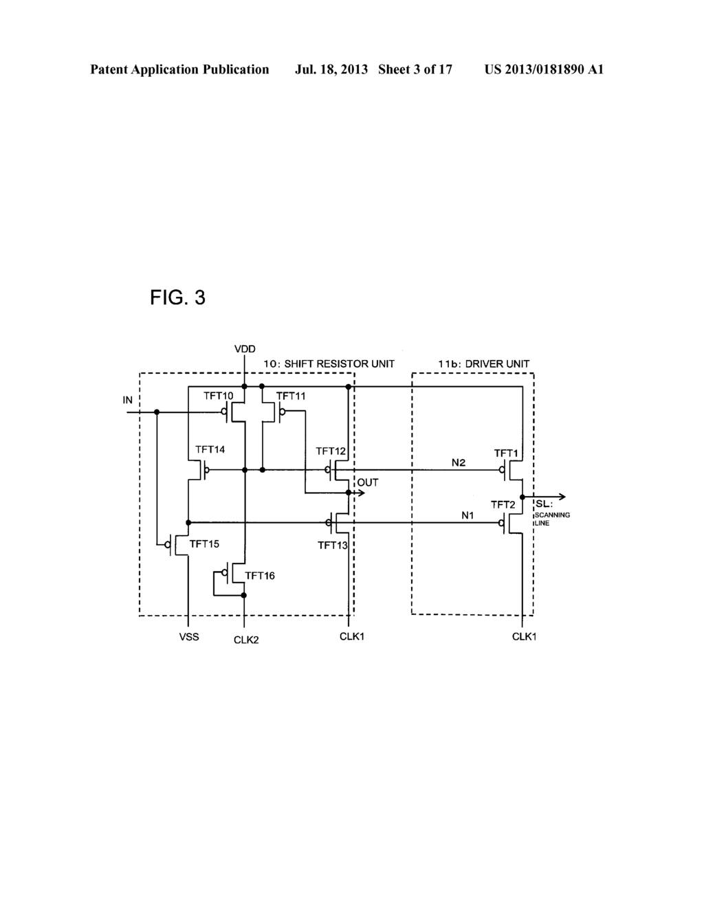 SCANNING LINE DRIVING CIRCUIT, DISPLAY DEVICE, AND SCANNING LINE DRIVING     METHOD - diagram, schematic, and image 04