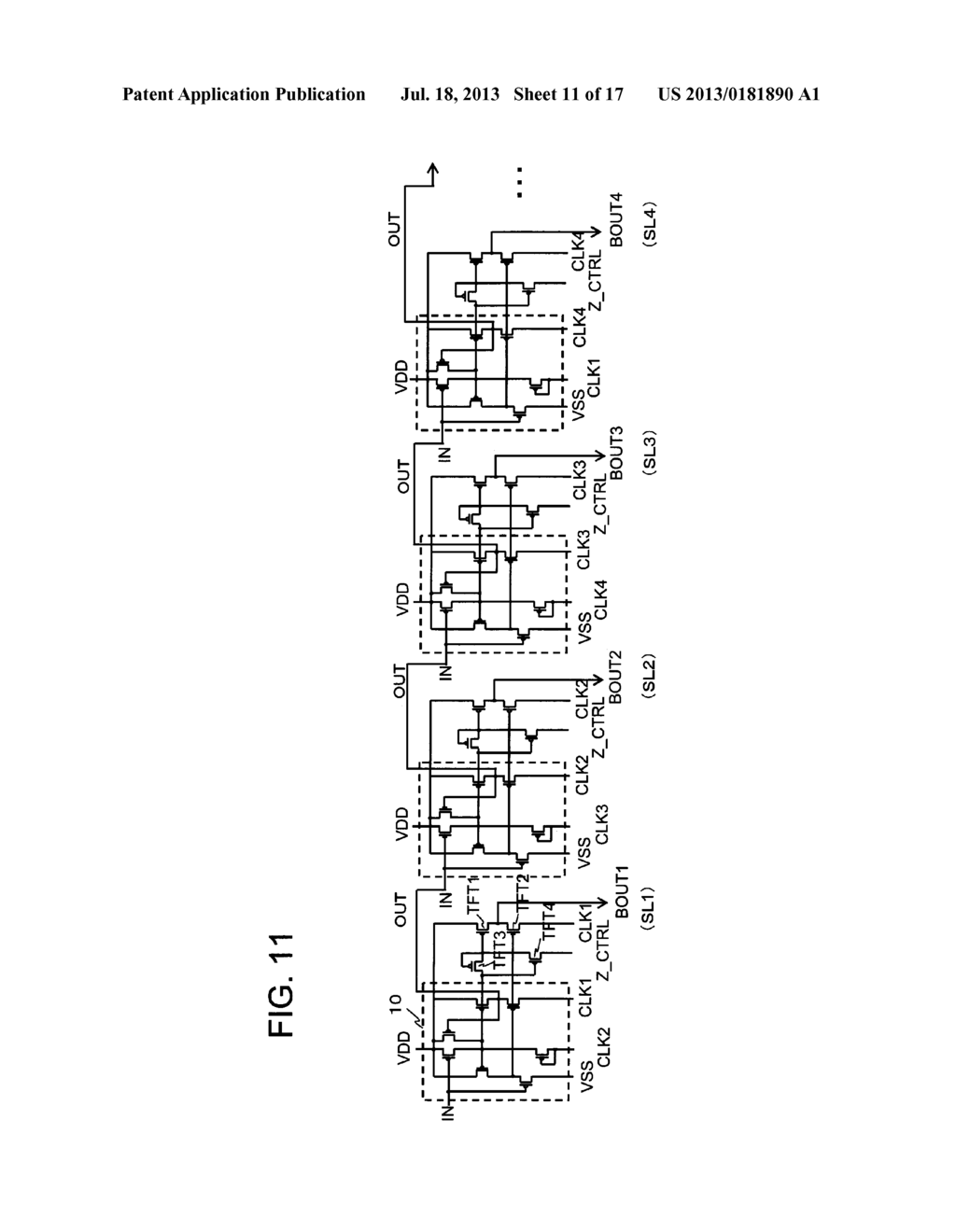 SCANNING LINE DRIVING CIRCUIT, DISPLAY DEVICE, AND SCANNING LINE DRIVING     METHOD - diagram, schematic, and image 12