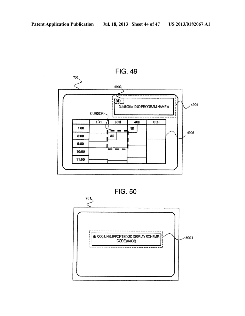 RECEPTION DEVICE, DISPLAY CONTROL METHOD, TRANSMISSION DEVICE, AND     TRANSMISSION METHOD - diagram, schematic, and image 45