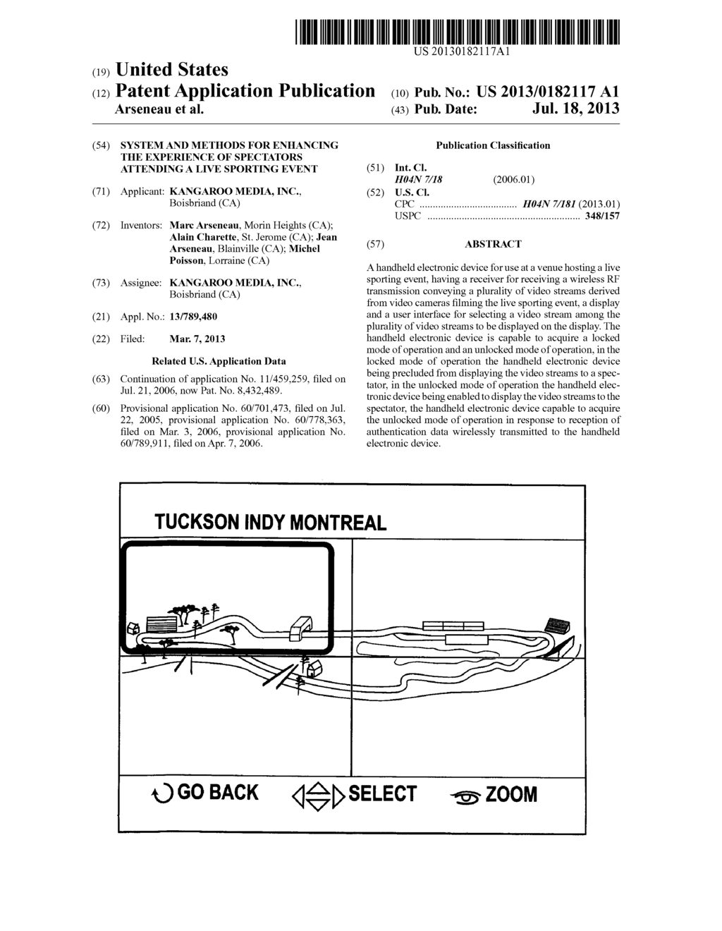 SYSTEM AND METHODS FOR ENHANCING THE EXPERIENCE OF SPECTATORS ATTENDING A     LIVE SPORTING EVENT - diagram, schematic, and image 01