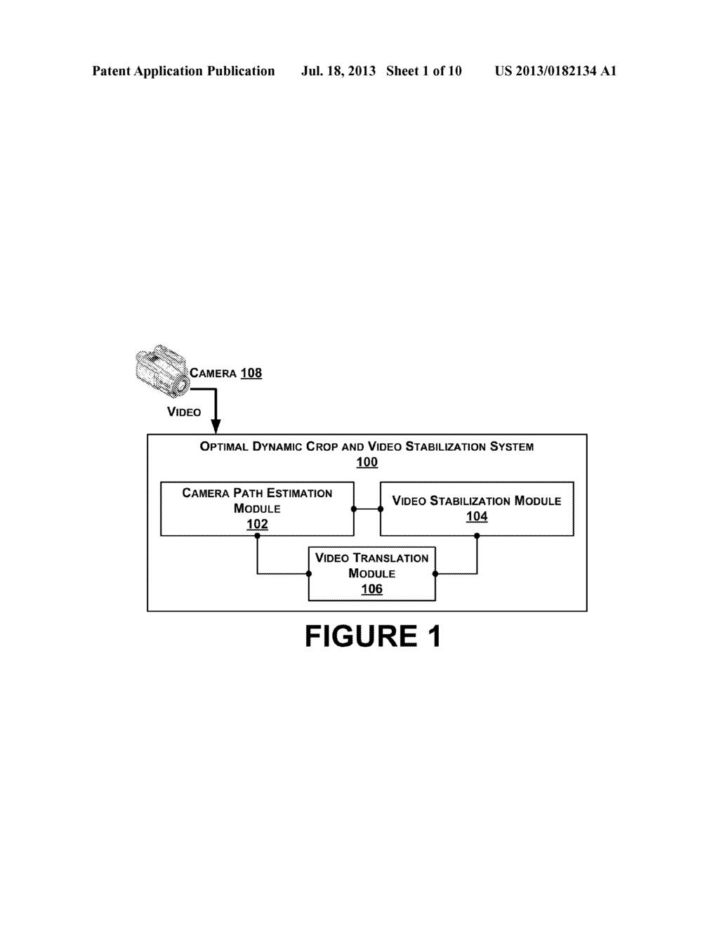 Methods and Systems for Processing a Video for Stabilization Using Dynamic     Crop - diagram, schematic, and image 02