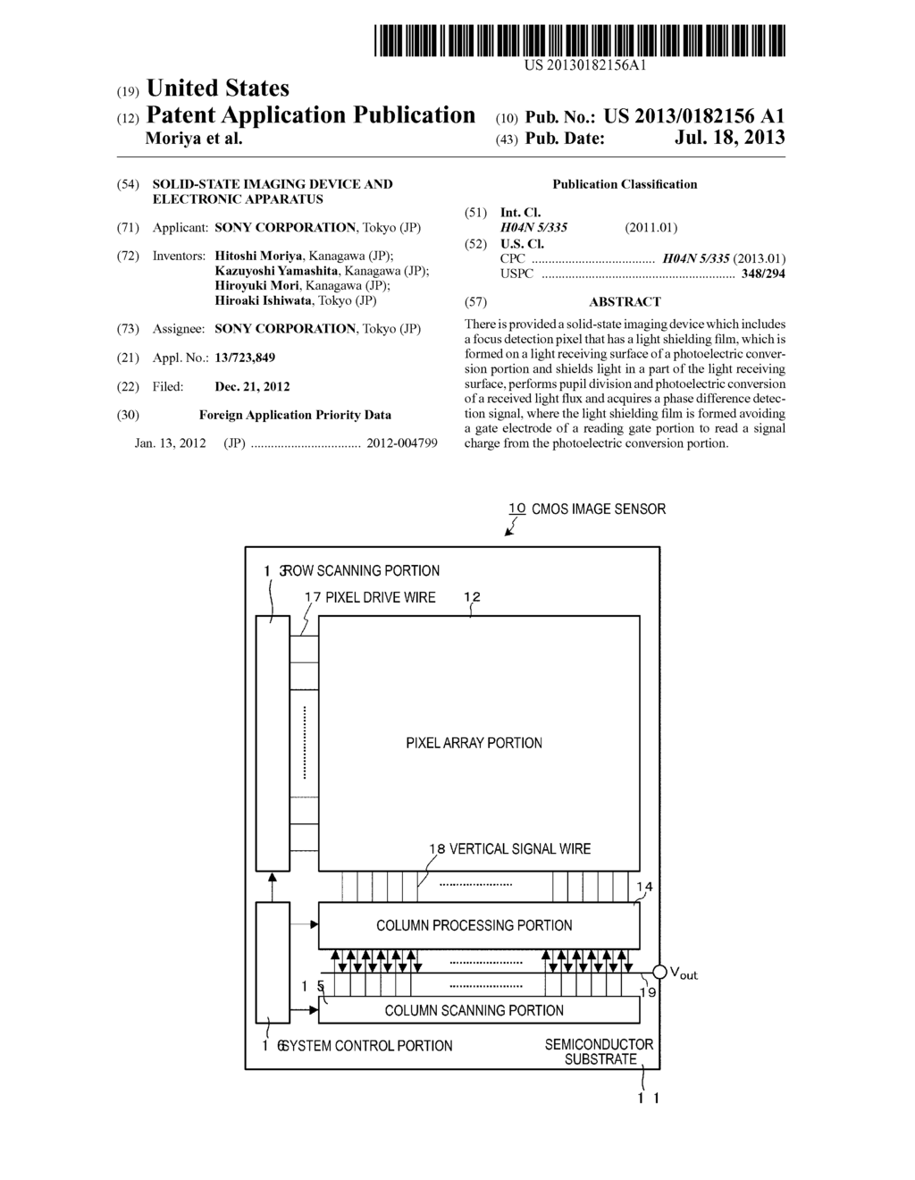 SOLID-STATE IMAGING DEVICE AND ELECTRONIC APPARATUS - diagram, schematic, and image 01