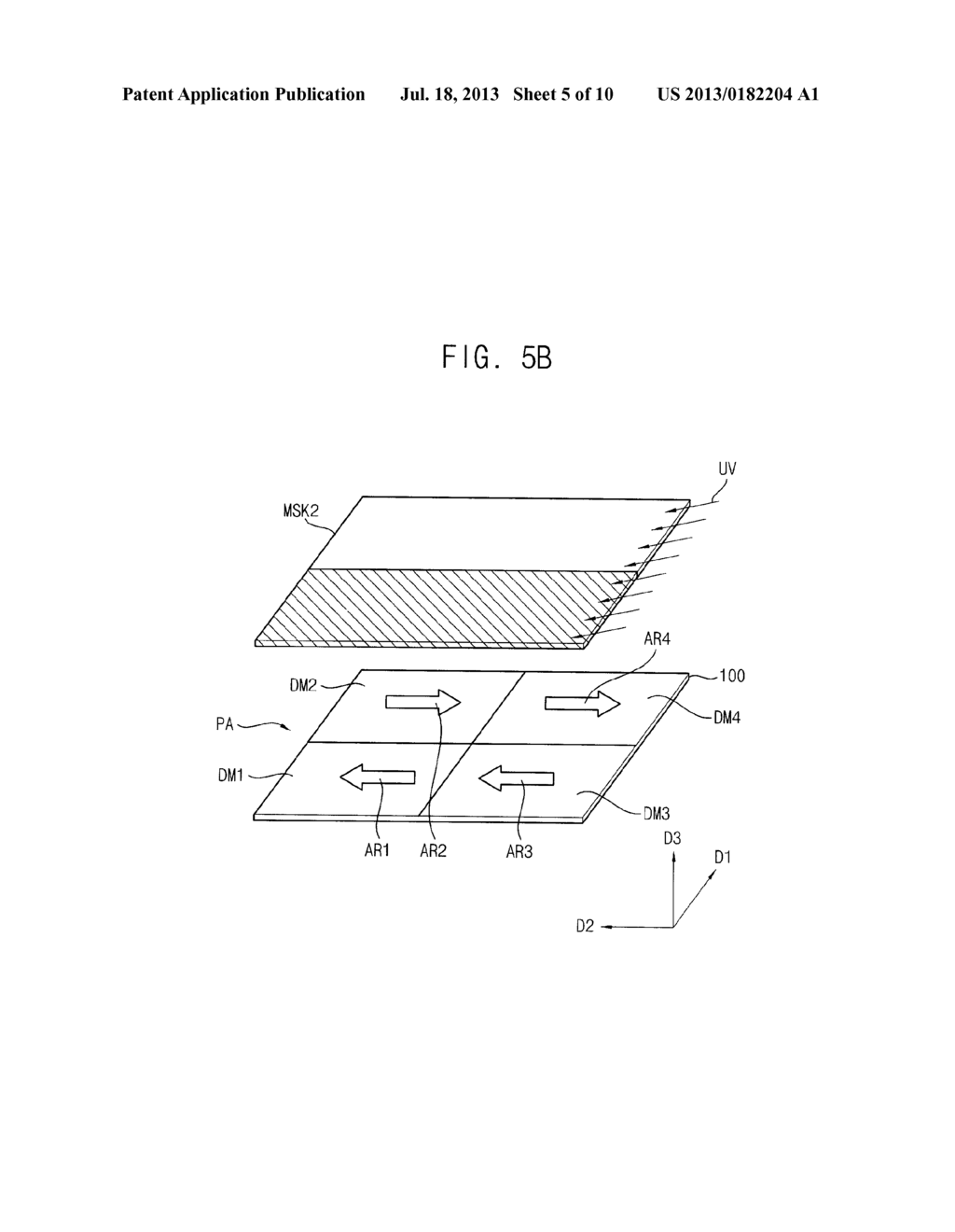 ALIGNMENT SUBSTRATE FOR ALIGNING LIQUID CRYSTAL MOLECULES, LIQUID CRYSTAL     DISPLAY PANEL HAVING THE SAME, AND METHOD OF MANUFACTURING THE ALIGNMENT     SUBSTRATE - diagram, schematic, and image 06