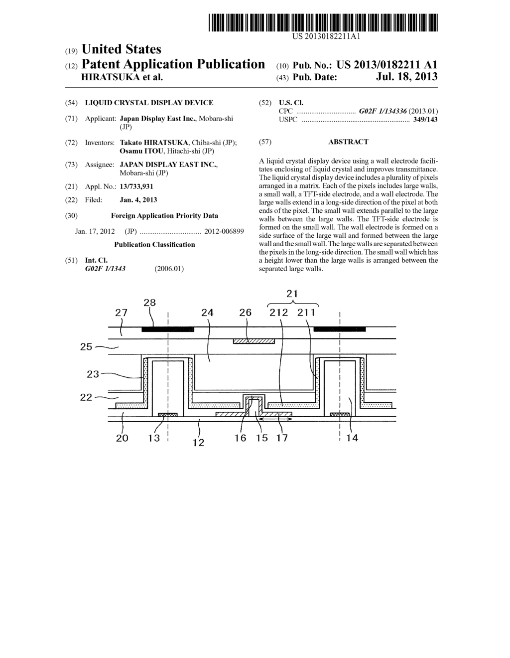 LIQUID CRYSTAL DISPLAY DEVICE - diagram, schematic, and image 01