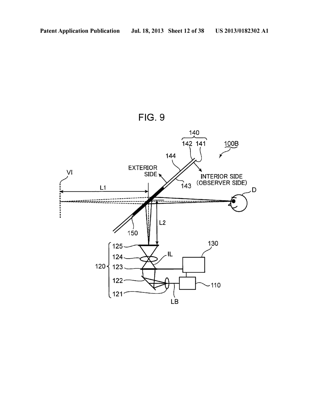 SEE-THROUGH DISPLAY DEVICE AND VEHICLE HAVING SEE-THROUGH DISPLAY DEVICE     MOUNTED THEREON - diagram, schematic, and image 13