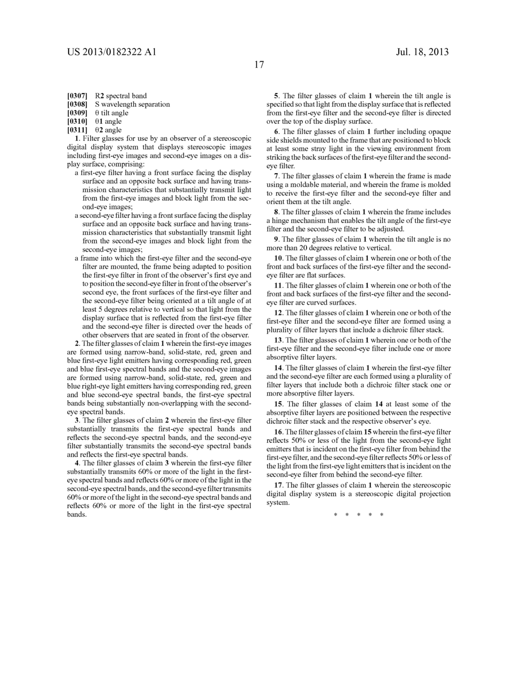 STEREOSCOPIC GLASSES USING TILTED FILTERS - diagram, schematic, and image 49