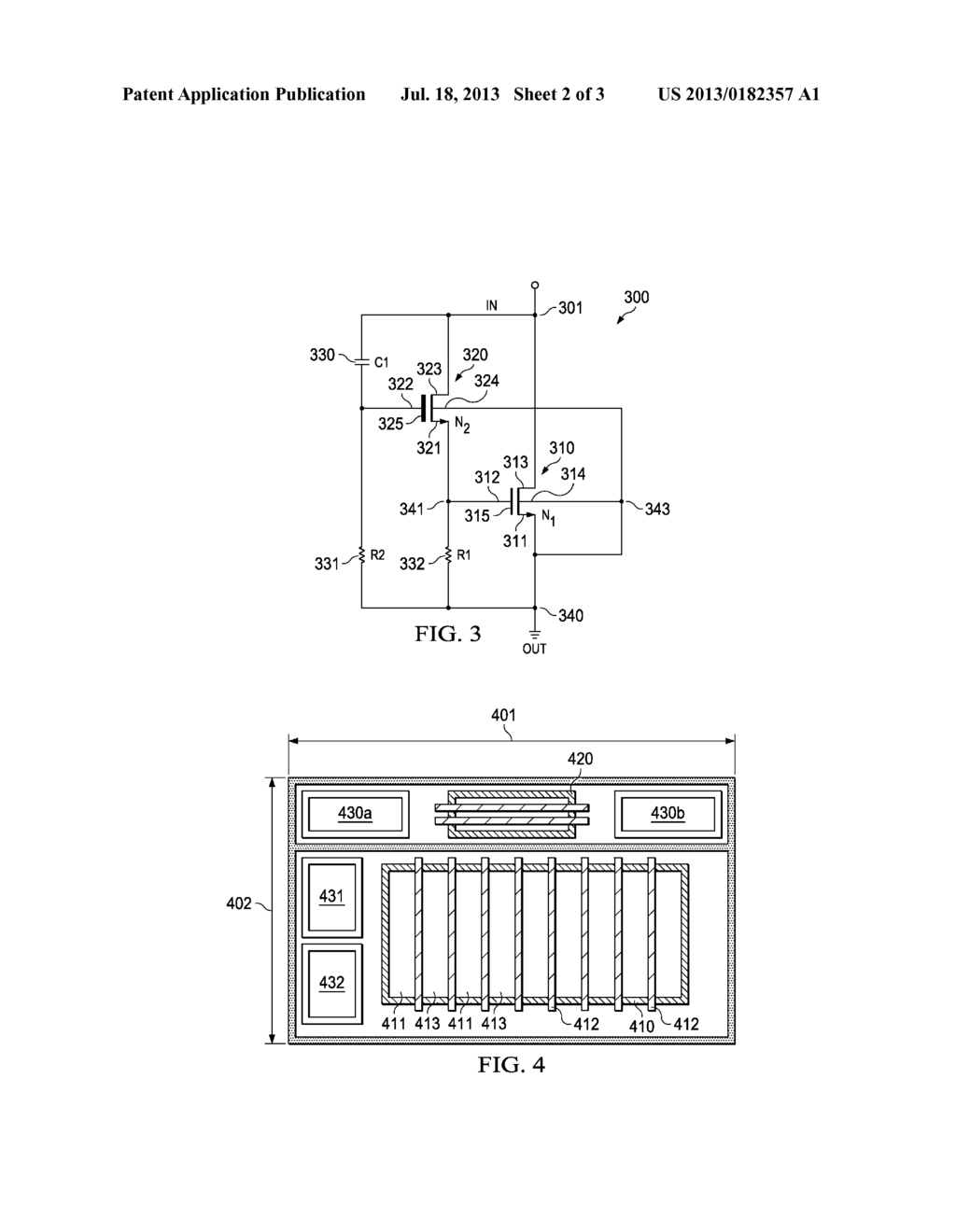 Electrostatic Discharge Protection Circuit Having Buffer Stage FET with     Thicker Gate Oxide than Common-Source FET - diagram, schematic, and image 03