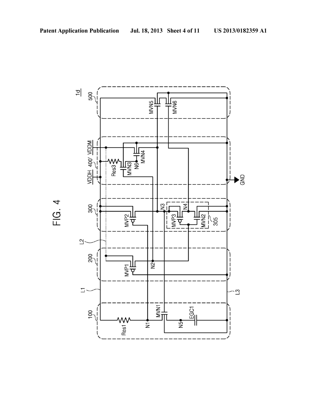 ELECTROSTATIC DISCHARGE PROTECTION CIRCUIT - diagram, schematic, and image 05