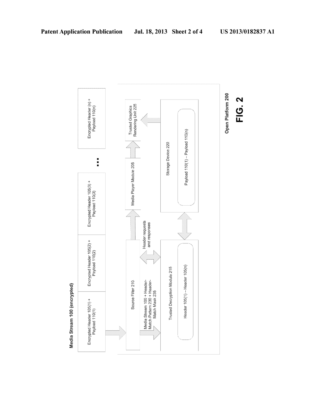 METHOD AND APPARATUS FOR ALLOWING SOFTWARE ACCESS TO NAVIGATIONAL DATA IN     A DECRYPTED MEDIA STREAM WHILE PROTECTING STREAM PAYLOADS - diagram, schematic, and image 03