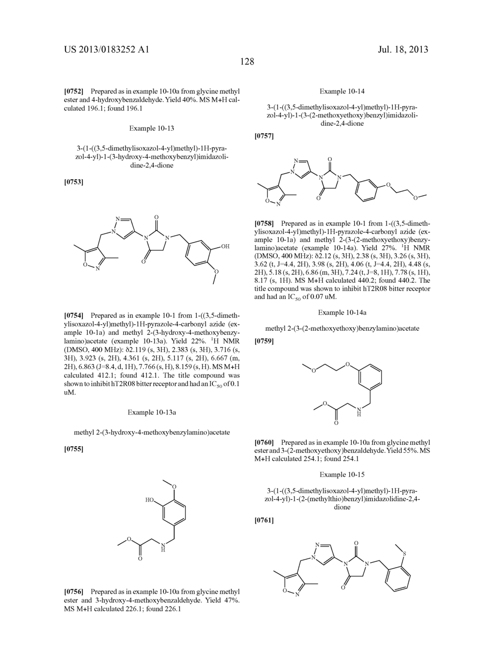 COMPOUNDS THAT INHIBIT (BLOCK) BITTER TASTE IN COMPOSITION AND METHODS OF     MAKING SAME - diagram, schematic, and image 132