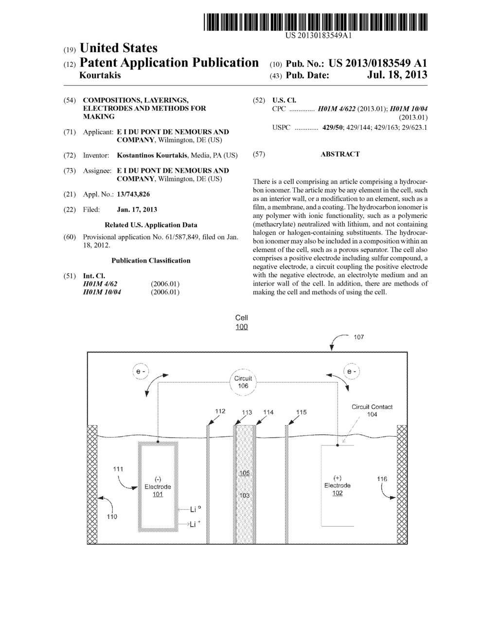 COMPOSITIONS, LAYERINGS, ELECTRODES AND METHODS FOR MAKING - diagram, schematic, and image 01