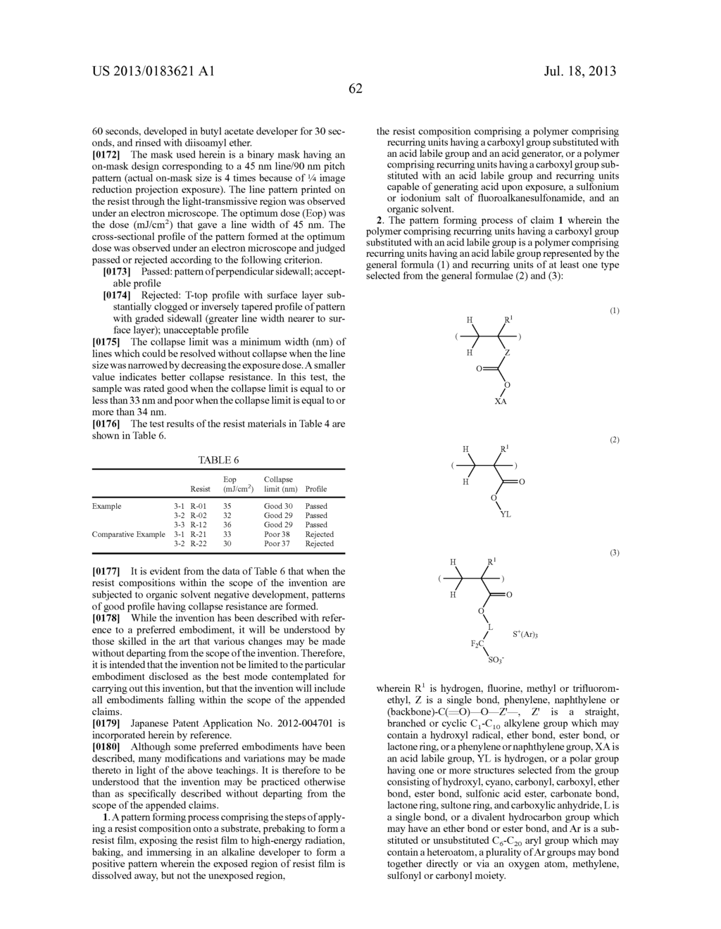 PATTERN FORMING PROCESS AND RESIST COMPOSTION - diagram, schematic, and image 65