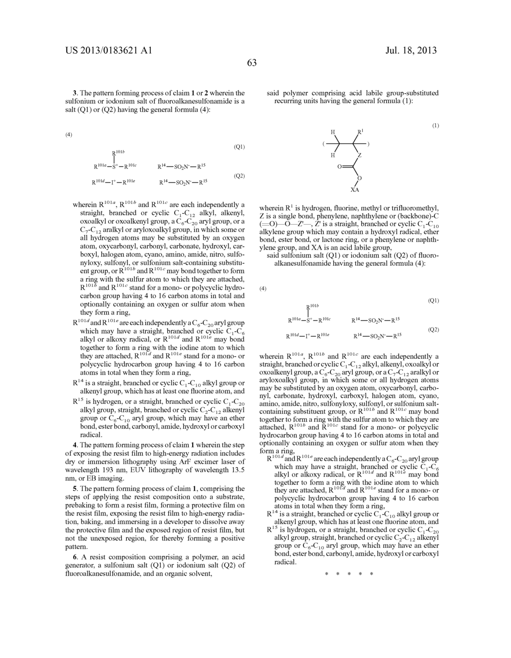 PATTERN FORMING PROCESS AND RESIST COMPOSTION - diagram, schematic, and image 66