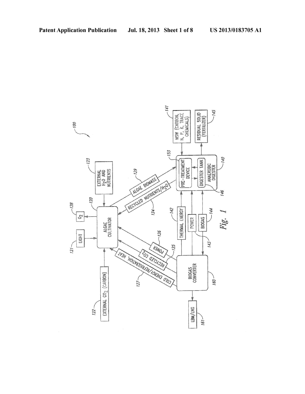 CONVERSION OF ALGAE TO LIQUID METHANE, AND ASSOCIATED SYSTEMS AND METHODS - diagram, schematic, and image 02