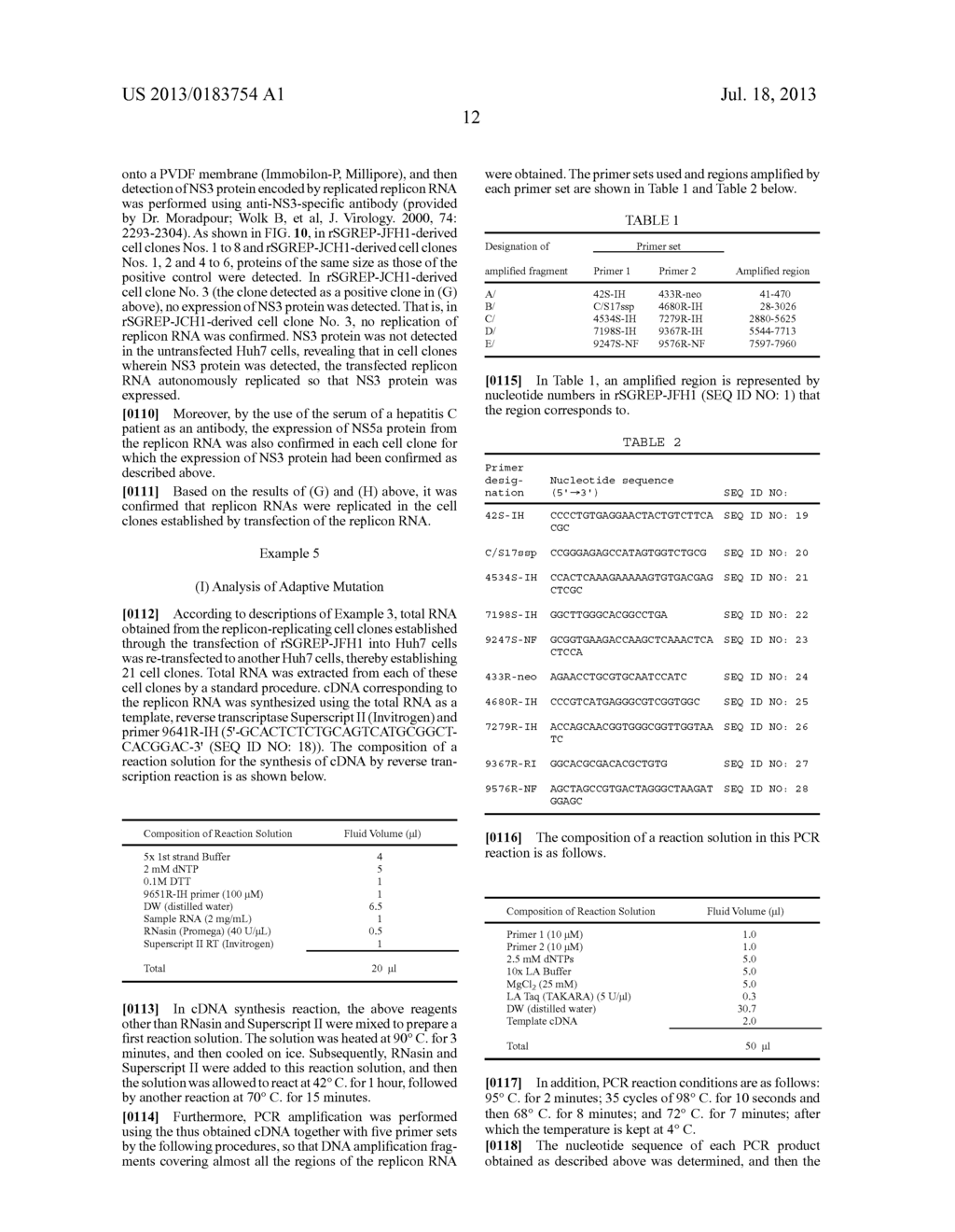 NUCLEIC ACID CONSTRUCT CONTAINING A NUCLEIC ACID DERIVED FROM THE GENOME     OF HEPATITIS C VIRUS (HCV) OF GENOTYPE 2a, AND A CELL HAVING SUCH NUCLEIC     ACID  CONSTRUCT INTRODUCED THEREIN - diagram, schematic, and image 38