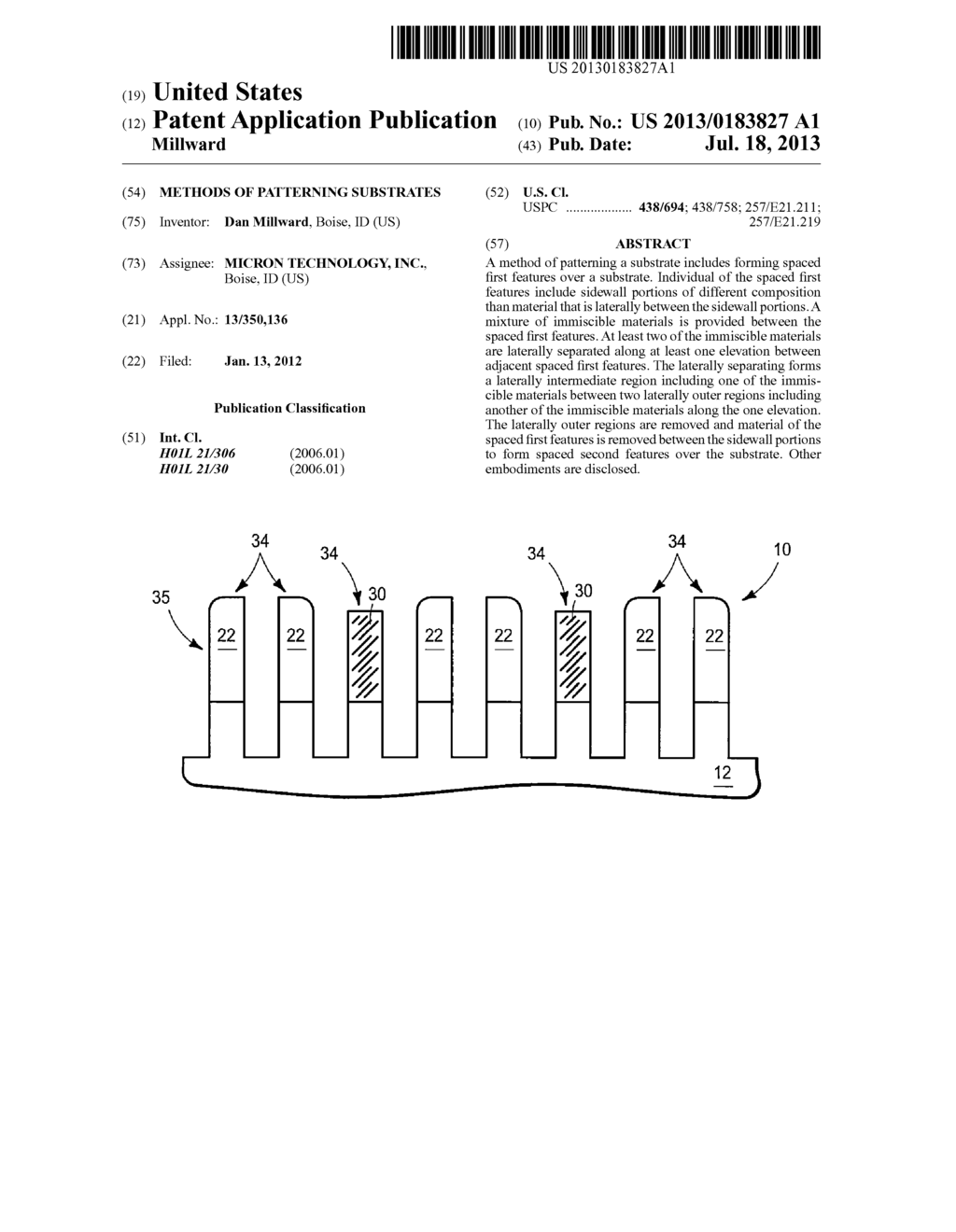 Methods Of Patterning Substrates - diagram, schematic, and image 01