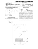 SYSTEM AND METHOD FOR DISPLAYING CONTENT ON A MOBILE COMMUNICATIONS DEVICE diagram and image