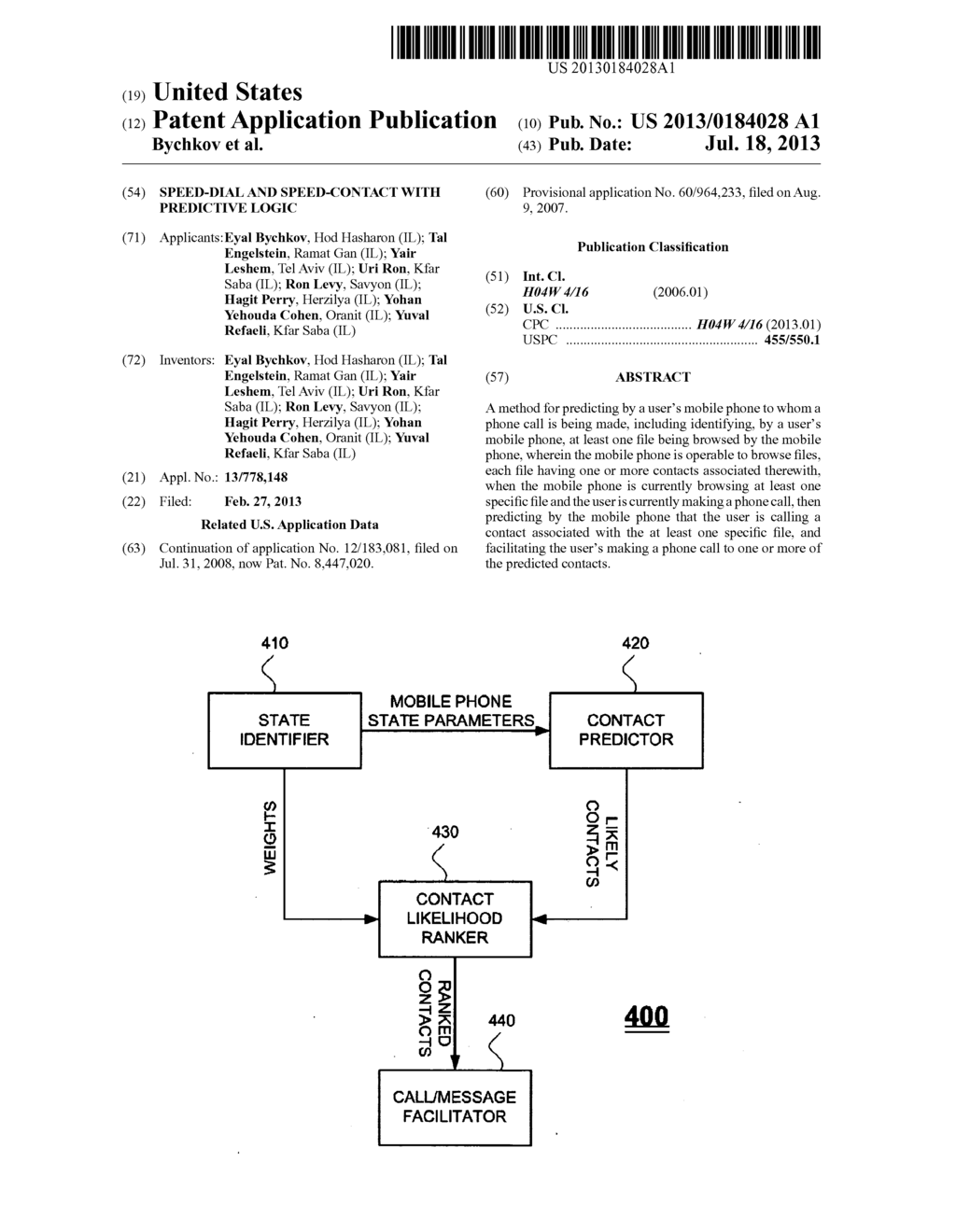 SPEED-DIAL AND SPEED-CONTACT WITH PREDICTIVE LOGIC - diagram, schematic, and image 01