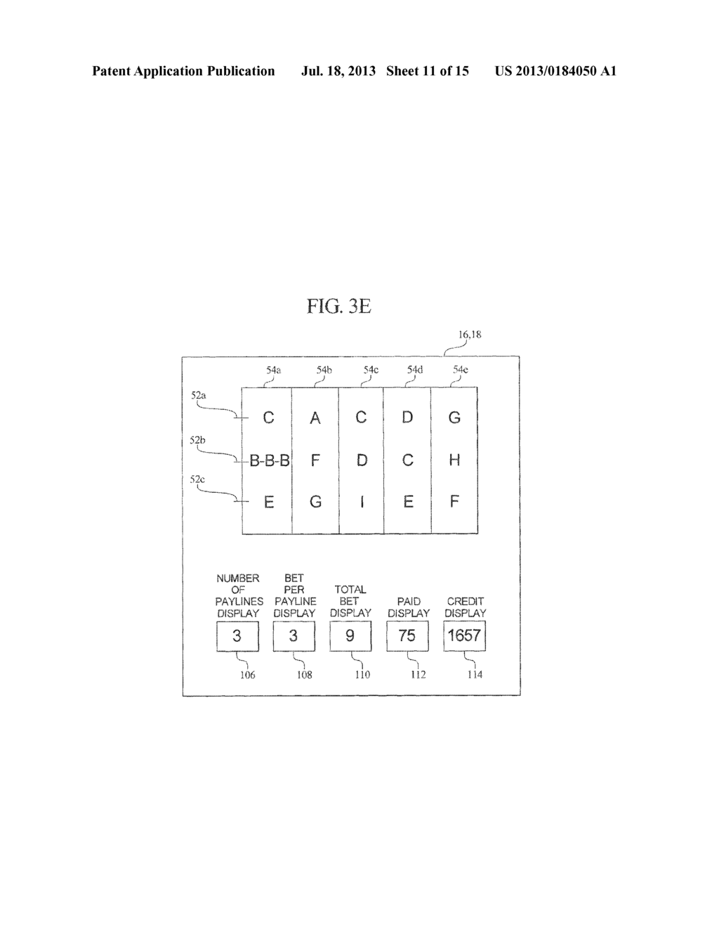 GAMING DEVICE HAVING OVERSIZED SYMBOLS IN THE PLAY MATRIX - diagram, schematic, and image 12