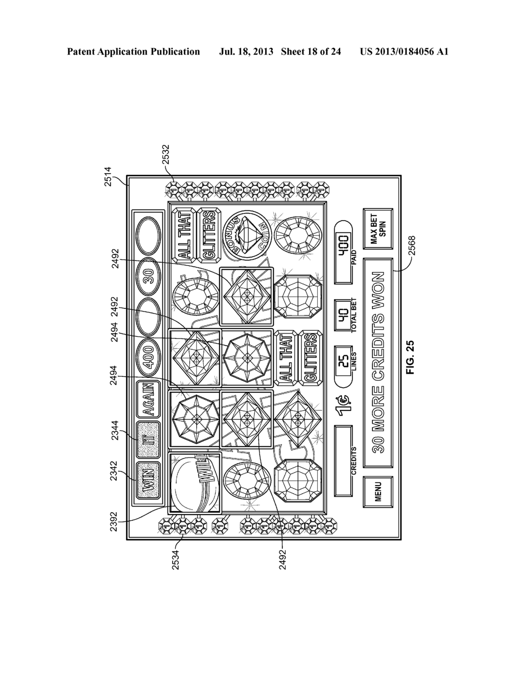 GAMING SYSTEM HAVING RE-AWARDING OF STORED AWARDS - diagram, schematic, and image 19