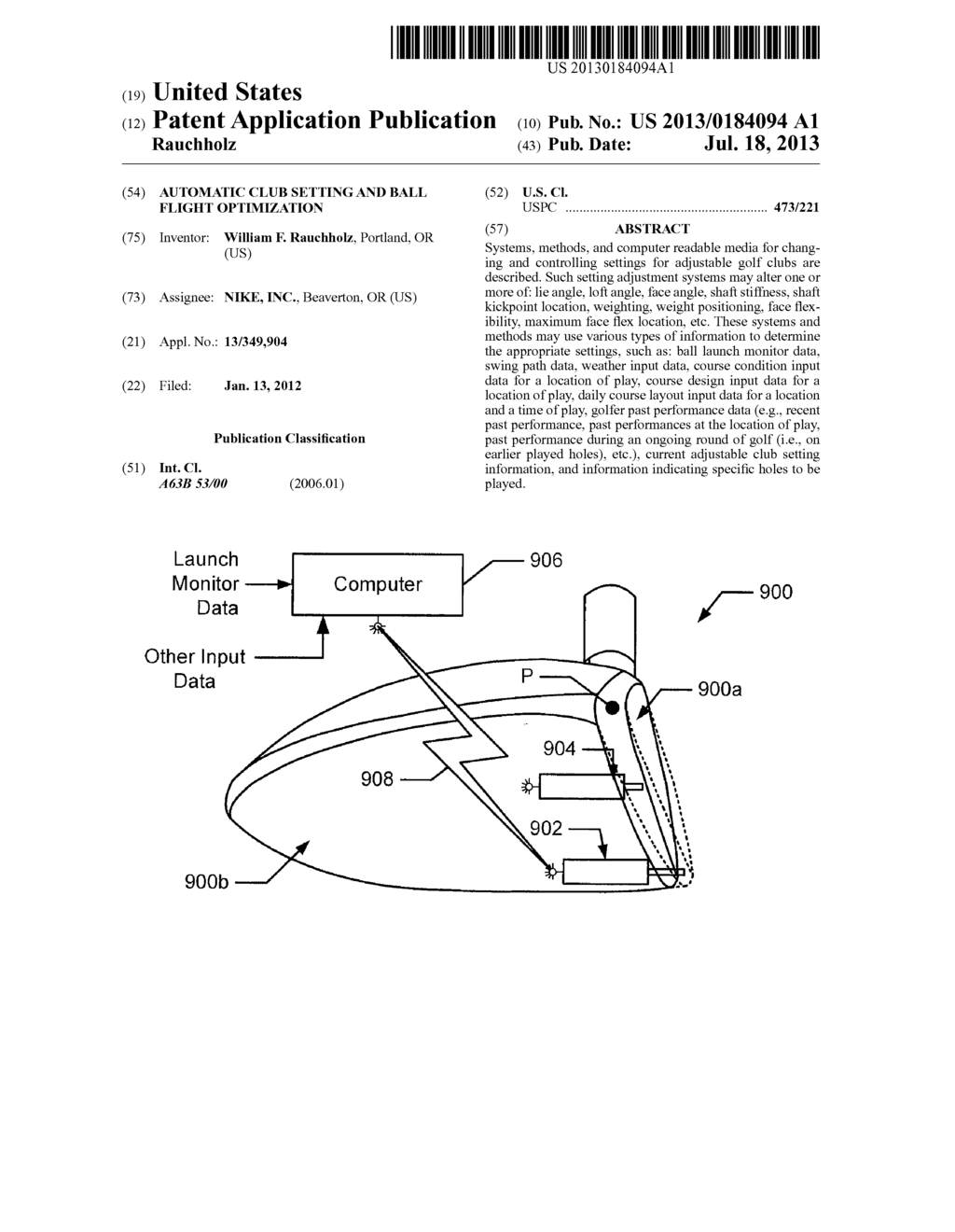 Automatic Club Setting and Ball Flight Optimization - diagram, schematic, and image 01