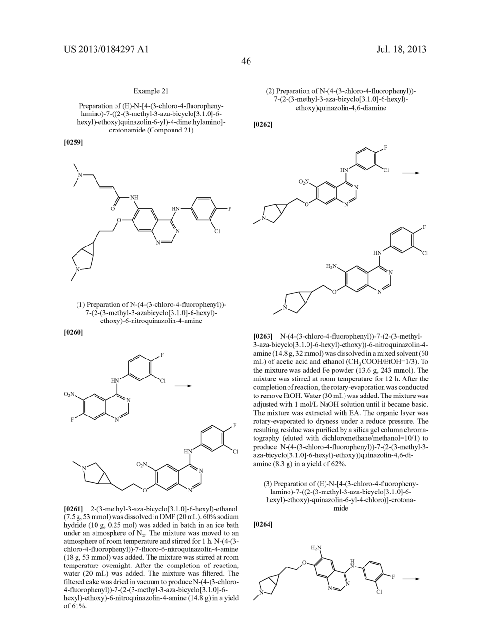 QUINAZOLINE DERIVATIVES SUBSTITUTED BY ANILINE, PREPARATION METHOD AND USE     THEREOF - diagram, schematic, and image 47