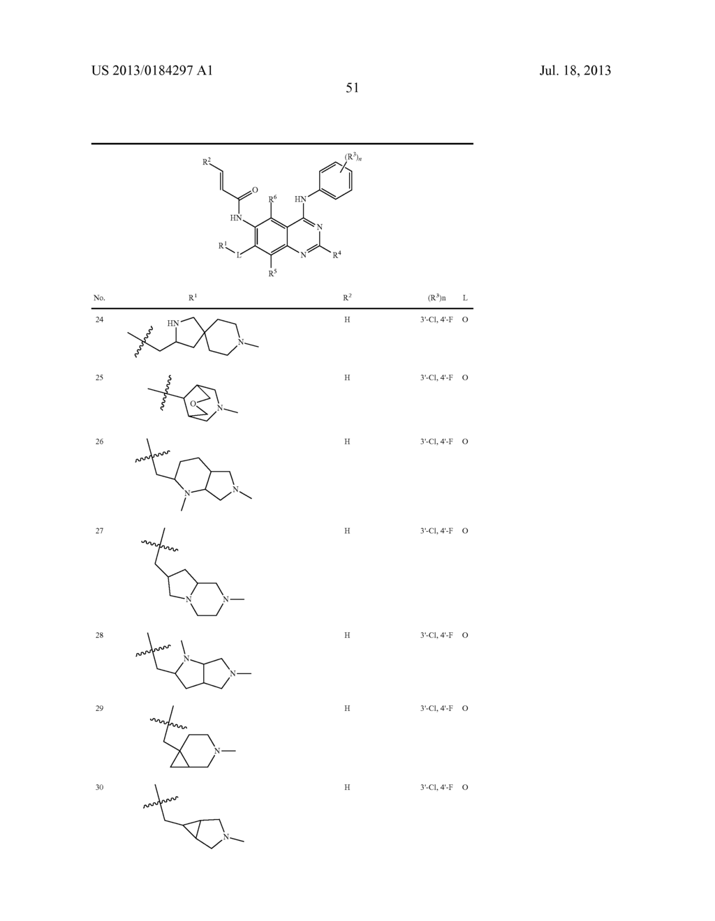 QUINAZOLINE DERIVATIVES SUBSTITUTED BY ANILINE, PREPARATION METHOD AND USE     THEREOF - diagram, schematic, and image 52
