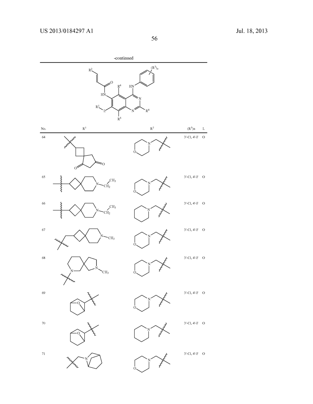 QUINAZOLINE DERIVATIVES SUBSTITUTED BY ANILINE, PREPARATION METHOD AND USE     THEREOF - diagram, schematic, and image 57