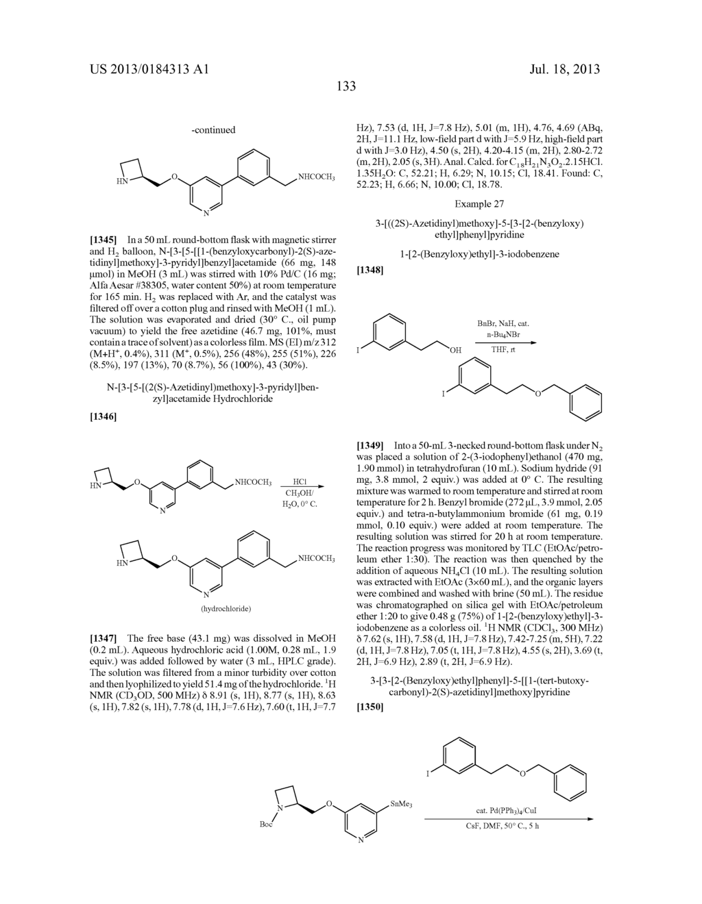 NICOTINIC ACETYLCHOLINE RECEPTOR LIGANDS AND THE USES THEREOF - diagram, schematic, and image 134